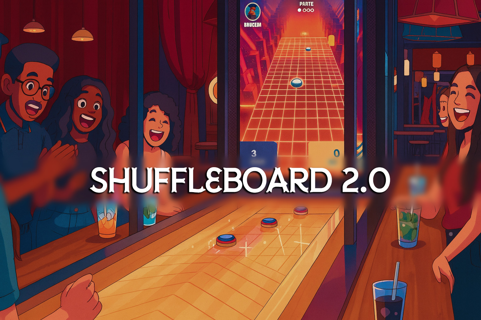 Flocus bar à jeux bordeaux