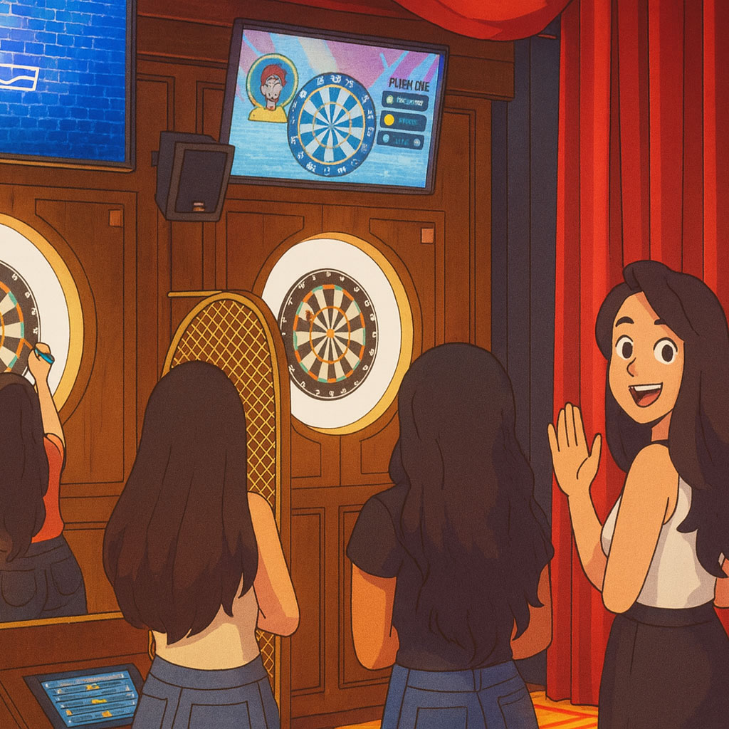 Flocus bar à jeux bordeaux